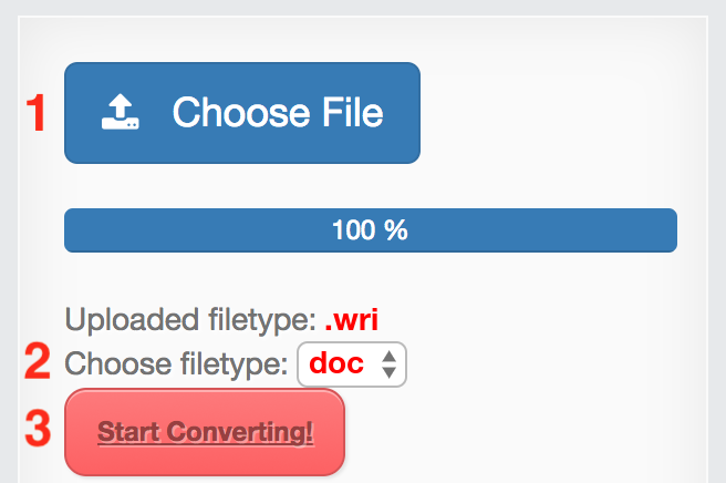 How to convert WRI files online to DOC